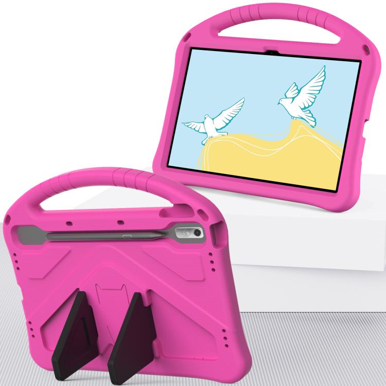 For NEC Lavie Tab T11 T1195  EVA Shockproof Tablet Case with Holder(Rose Red) - Others by PMC TechLife | Online Shopping South Africa | PMC TechLife | Buy Now Pay Later Mobicred
