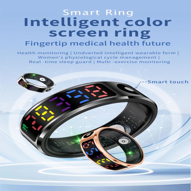 R12 SIZE 9 Smart Ring, Support Heart Rate / Blood Oxygen / Sleep / Multiple Sports Modes(Gold) - free shipping - PMC TechLife - Order now!