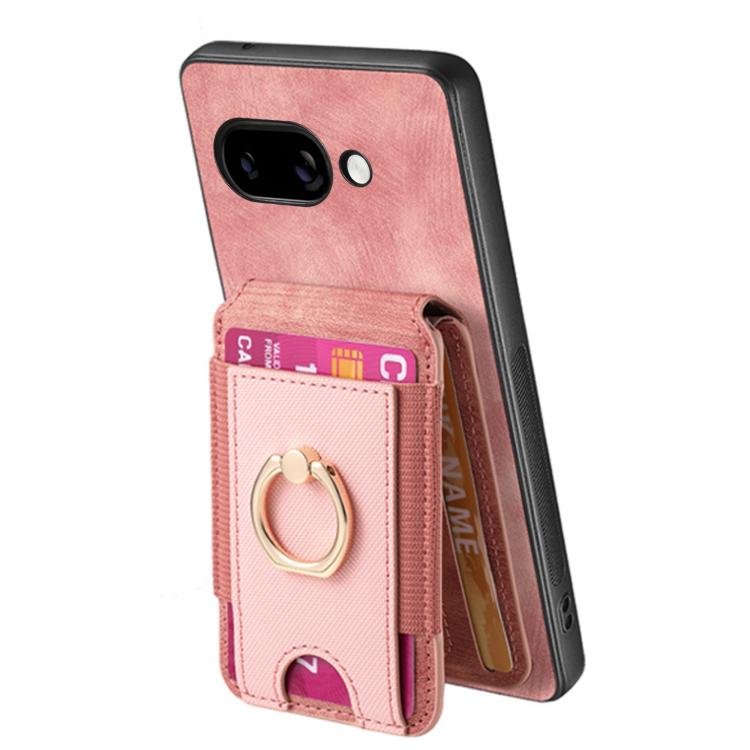 For Google Pixel 9a Retro Splitable Magnetic Stand Card Bag Leather Phone Case(Pink) - Google Cases by PMC TechLife | Online Shopping South Africa | PMC TechLife | Buy Now Pay Later Mobicred
