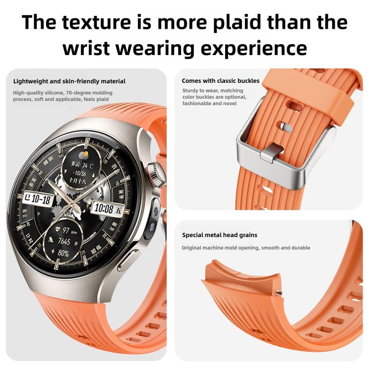 For Huawei Watch 5 42mm Vertical Silicone Watch Band(Wine Red) - free shipping - PMC TechLife - Order now!