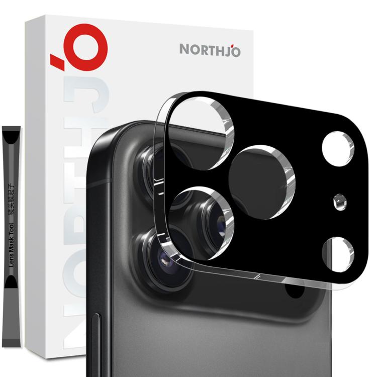 For iPhone 17 Pro Max NORTHJO Camera Lens Protector 3D HD Tempered Glass Film(Black) - iPhone 17 Pro Max Tempered Glass by NORTHJO | Online Shopping South Africa | PMC TechLife | Buy Now Pay Later Mobicred