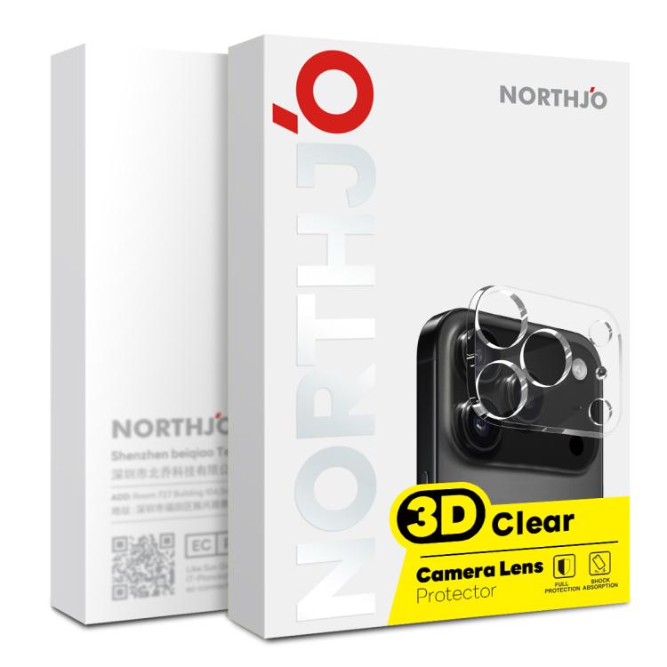 For iPhone 17 Pro 2pcs NORTHJO Camera Lens Protector 3D HD Tempered Glass Film(Clear) - iPhone 17 Pro Tempered Glass by NORTHJO | Online Shopping South Africa | PMC TechLife | Buy Now Pay Later Mobicred