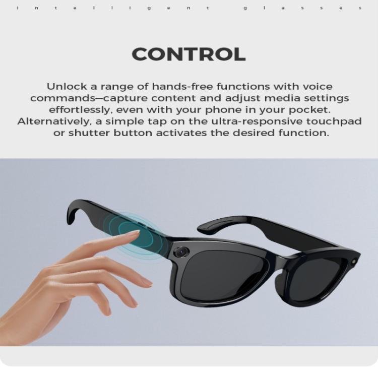 M01 Smart Glasses, with HD Camera, Support Bluetooth Call, AI Intelligent Translation(Black) - Smart Glasses by PMC TechLife | Online Shopping South Africa | PMC TechLife | Buy Now Pay Later Mobicred