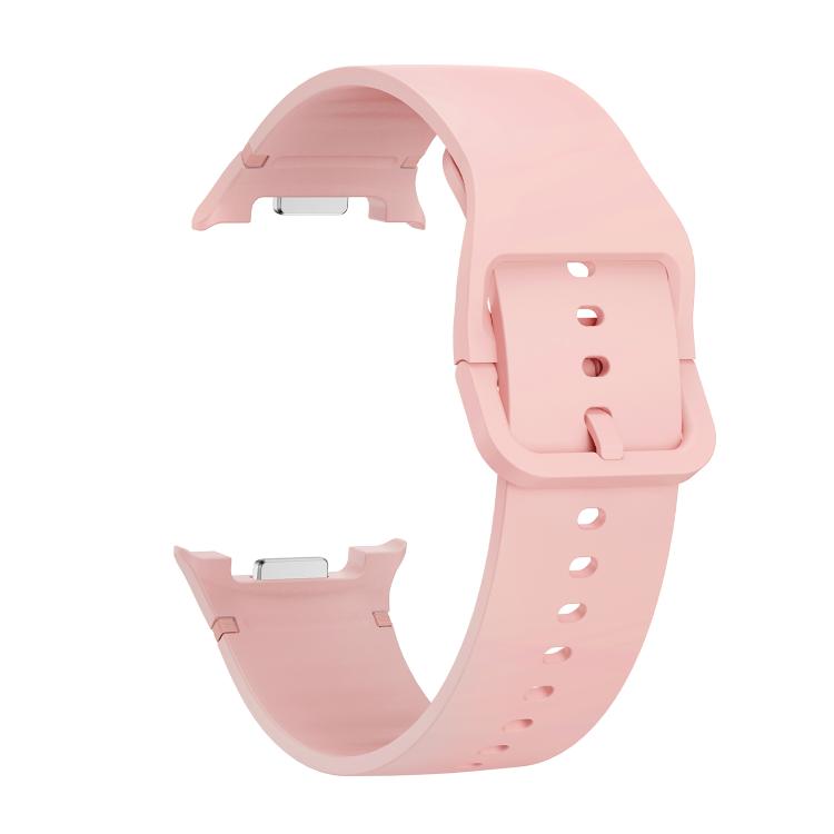 For Samsung Galaxy Watch8 / Watch8 Classic Solid Color Stitched Silicone Watch Band, Size:M(Pink) - free shipping - PMC TechLife - Order now!