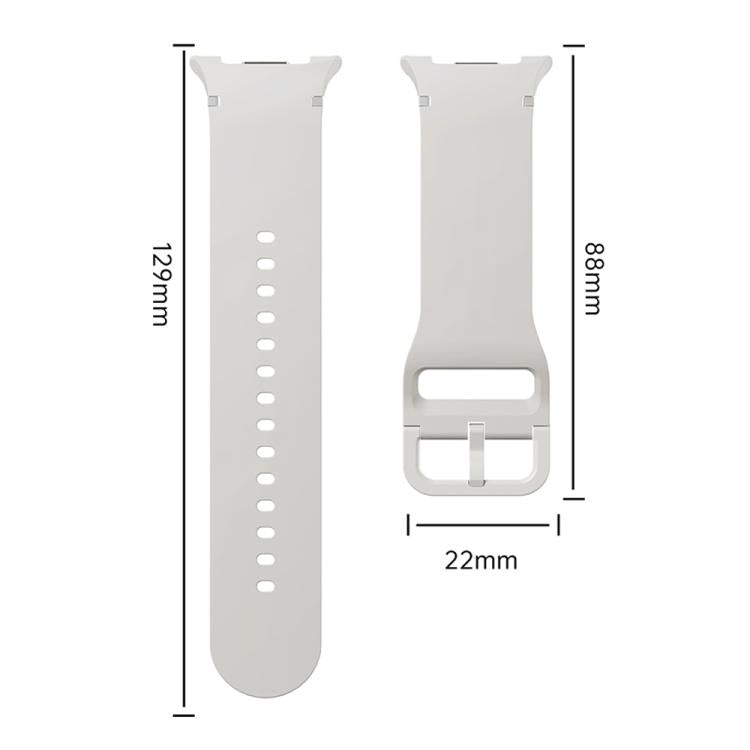 For Samsung Galaxy Watch8 44mm Speed Bezel and Solid Color Stitched Silicone Watch Band(Lime White Silver) - free shipping - PMC TechLife - Order now!