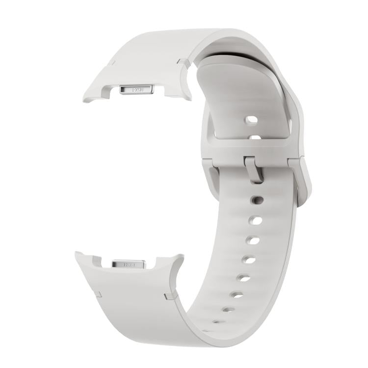 For Samsung Galaxy Watch8 40mm Rhombic Texture Bezel and Solid Color Stitched Silicone Watch Band(Lime White Silver) - free shipping - PMC TechLife - Order now!