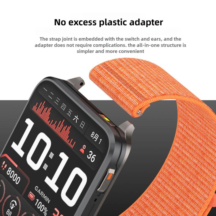 For Garmin Venu X1 Two Section Metal Ring Nylon Hook and Loop Fastener Watch Band(Rainbow) - free shipping - PMC TechLife - Order now!