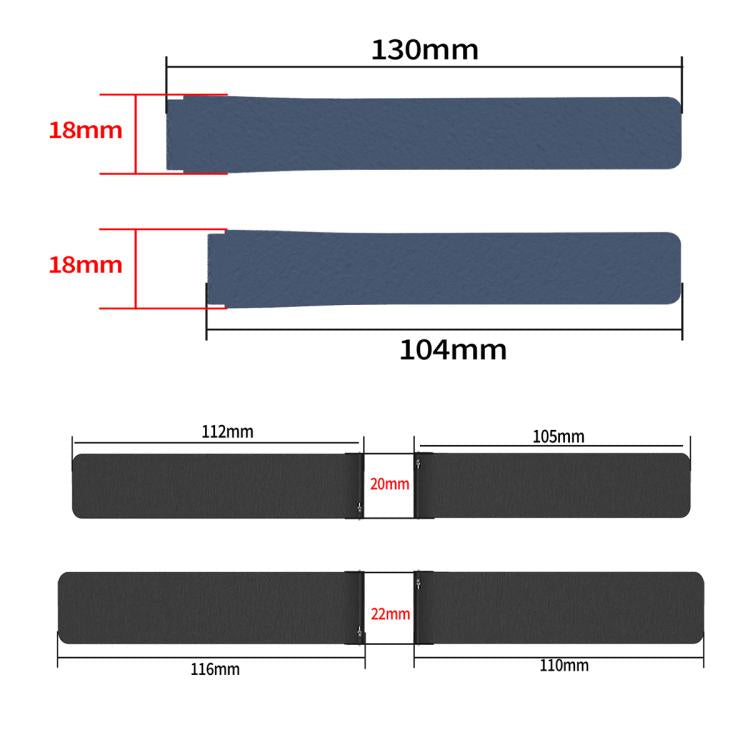 18mm Lychee Texture Soft Magnetic Silicone Watch Band(Dark Blue) - free shipping - PMC TechLife - Order now!