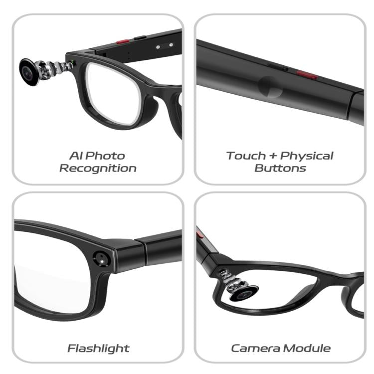 G1 Smart Glasses, Support AI Translation / Take Photos / AI Conversation(Black) - free shipping - PMC TechLife - Order now!