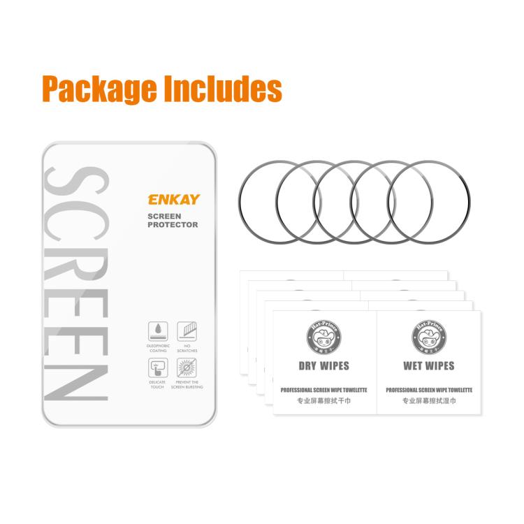 For OnePlus Watch 3 46mm 5pcs ENKAY 3D Full Coverage Soft PC Edge PMMA HD Screen Protector Film - free shipping - PMC TechLife - Order now!