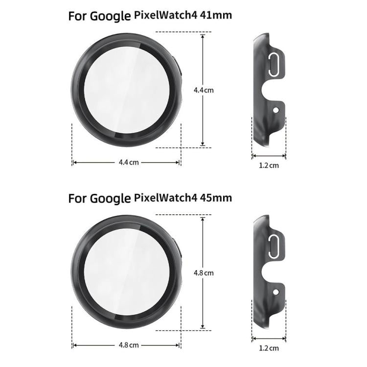 For Google Pixel Watch4 45mm Tempered Film Integrated PC Watch Protective Cover(Silver) - free shipping - PMC TechLife - Order now!