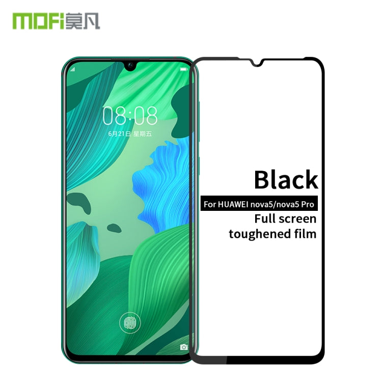 MOFI 9H 2.5D Full Screen Tempered Glass Film for Huawei Nova 5 / Nova 5 Pro(Black) - Huawei Tempered Glass by MOFI | Online Shopping South Africa | PMC Jewellery