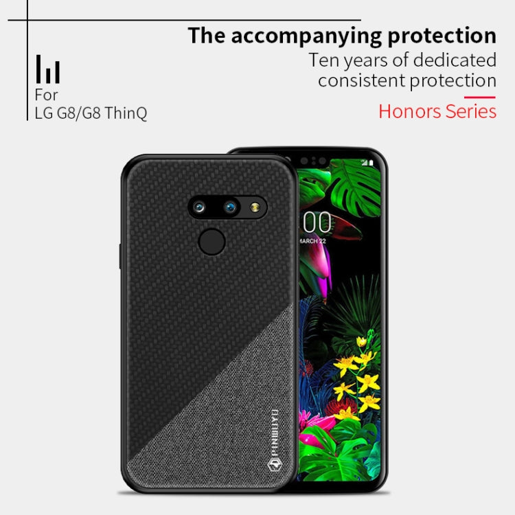 PINWUYO Hong Series Anti-fall TPU+ Chemical Fiber Cloth Protective Cover for LG G8 / G8 ThinQ(Red) - LG by PINWUYO | Online Shopping South Africa | PMC Jewellery | Buy Now Pay Later Mobicred