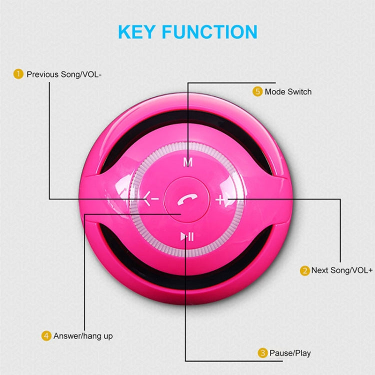 A18 Ball Bluetooth Speaker with LED Light Portable Wireless Mini Speaker Mobile Music MP3 Subwoofer Support TF (Pink) - free shipping - PMC Jewellery - Order now!