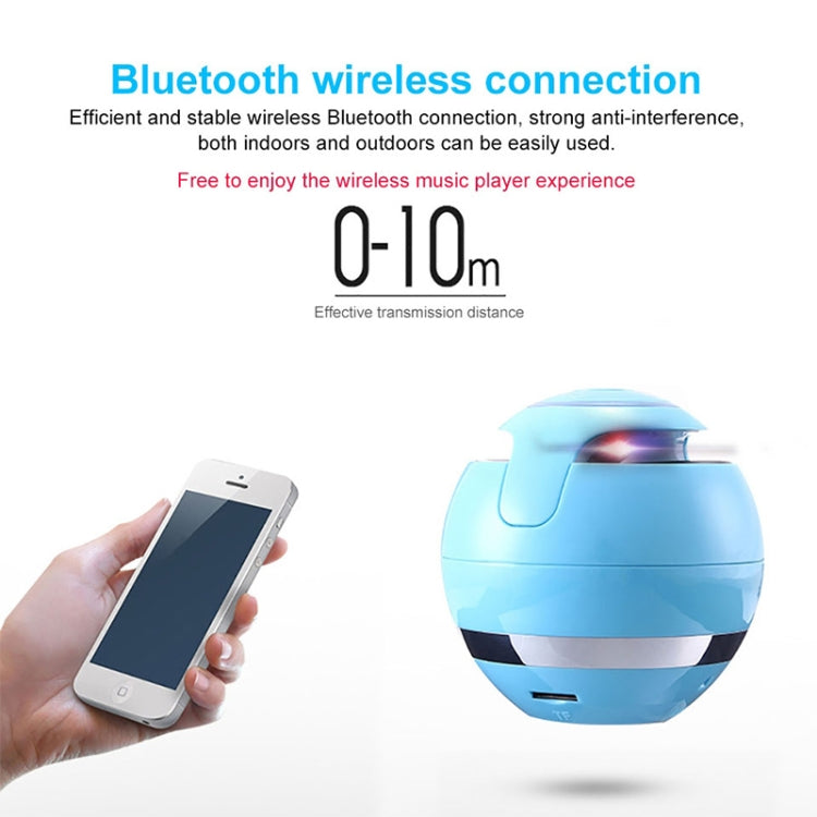 A18 Ball Bluetooth Speaker with LED Light Portable Wireless Mini Speaker Mobile Music MP3 Subwoofer Support TF (Pink) - free shipping - PMC Jewellery - Order now!