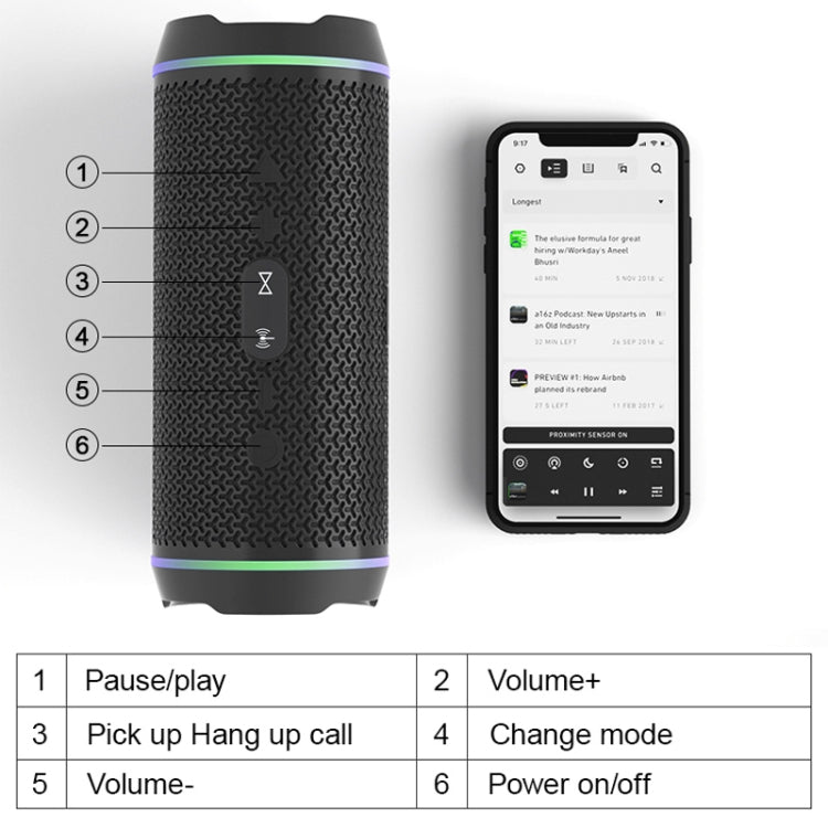 Oneder V10 Bluetooth 5.0 Color Dual LED lights, TWS Connection Function, 10W Stereo CD Quality，Support TF Card & USB Drive & AUX & FM(Green) - Desktop Speaker by OneDer | Online Shopping South Africa | PMC Jewellery | Buy Now Pay Later Mobicred