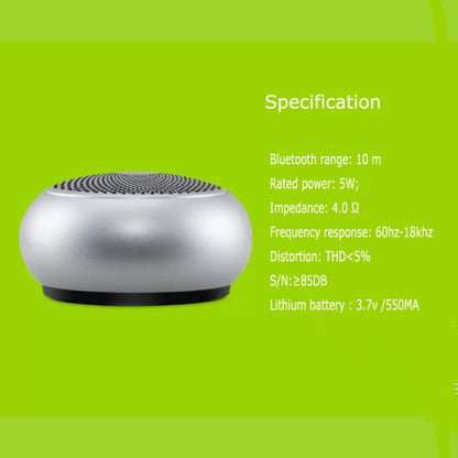 EWA A110mini High Hidelity Bluetooth Speaker Small Size High Power Bass, TWS Bluetooth Technology, Support TF(Silver) - Desktop Speaker by EWA | Online Shopping South Africa | PMC Jewellery | Buy Now Pay Later Mobicred