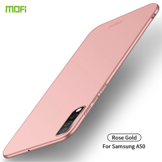 For Galaxy A50 MOFI Frosted PC Ultra-thin Hard Case(Rose gold) - Galaxy Phone Cases by MOFI | Online Shopping South Africa | PMC Jewellery
