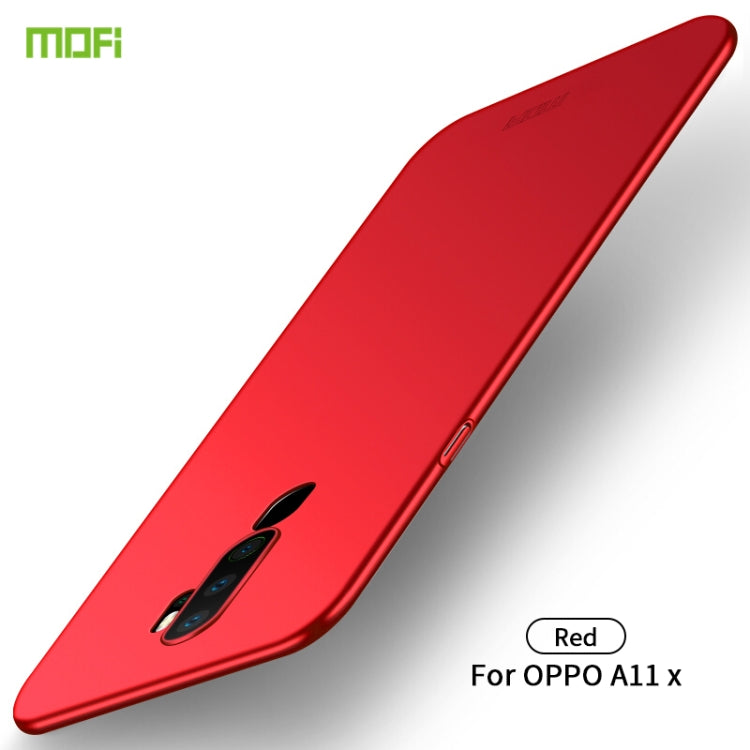 For  OPPO A11x MOFI Frosted PC Ultra-thin Hard Case(Red) - OPPO Cases by MOFI | Online Shopping South Africa | PMC Jewellery