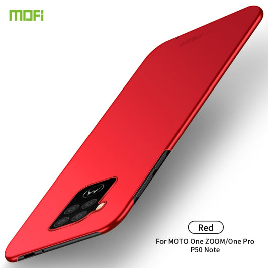 For MOTO P50 Note / One ZOOM MOFI Frosted PC Ultra-thin Hard Case(Red) - Motorola Cases by MOFI | Online Shopping South Africa | PMC Jewellery