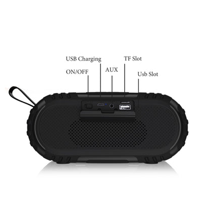 New Rixing NR5016 Wireless Portable Bluetooth Speaker Stereo Sound 10W System Music Subwoofer Column, Support TF Card, FM(Green) - Desktop Speaker by NewRixing | Online Shopping South Africa | PMC Jewellery | Buy Now Pay Later Mobicred