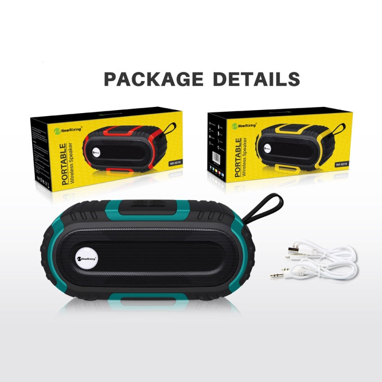 New Rixing NR5016 Wireless Portable Bluetooth Speaker Stereo Sound 10W System Music Subwoofer Column, Support TF Card, FM(Green) - Desktop Speaker by NewRixing | Online Shopping South Africa | PMC Jewellery | Buy Now Pay Later Mobicred