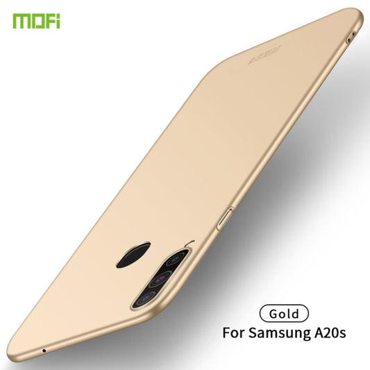 For Galaxy A20S MOFI Frosted PC Ultra-thin Hard Case(Gold) - Galaxy Phone Cases by MOFI | Online Shopping South Africa | PMC Jewellery