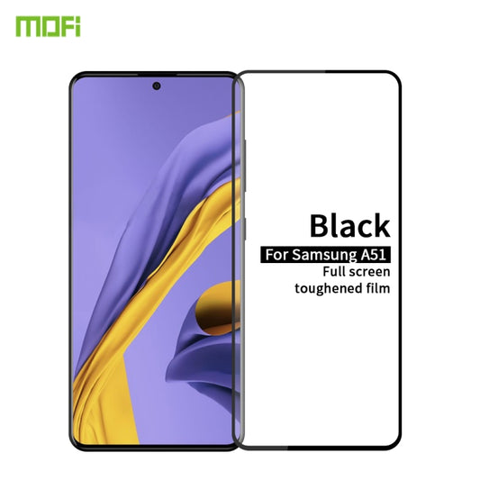 For Galaxy A51 MOFI 9H 2.5D Full Screen Tempered Glass Film(Black) - Galaxy Tempered Glass by MOFI | Online Shopping South Africa | PMC Jewellery