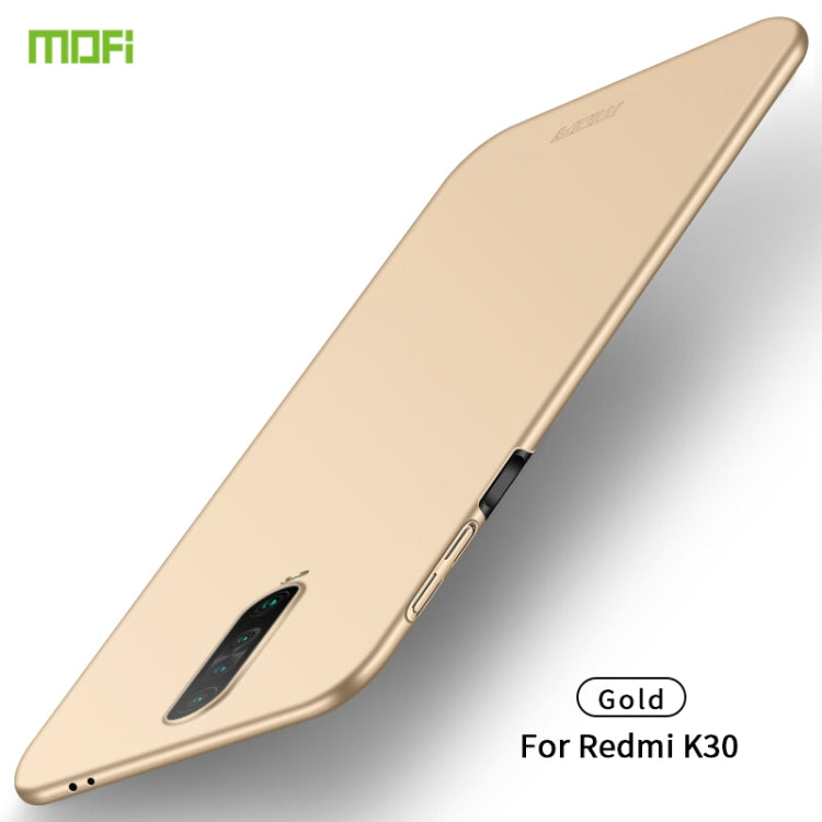 For Xiaomi RedMi K30 MOFI Frosted PC Ultra-thin Hard Case(Gold) - Galaxy Phone Cases by MOFI | Online Shopping South Africa | PMC Jewellery