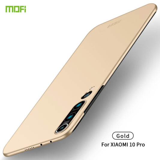 For Xiaomi Mi 10 Pro MOFI Frosted PC Ultra-thin Hard Case(Gold) - Xiaomi Cases by MOFI | Online Shopping South Africa | PMC Jewellery