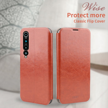 For Xiaomi Mi 10 Pro MOFI Rui Series Classical Leather Embedded Steel Plate All-inclusive Horizontal Flip PU Leather Case(Red) - Xiaomi Cases by MOFI | Online Shopping South Africa | PMC Jewellery