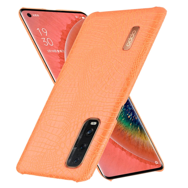 For Oppo Find X2 Pro Shockproof Crocodile Texture PC + PU Case(Orange) - OPPO Cases by PMC Jewellery | Online Shopping South Africa | PMC Jewellery | Buy Now Pay Later Mobicred