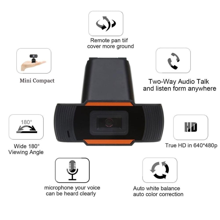 Webcam HD 480P PC Camera for Skype for Android TV   Rotatable Computer Camera USB Web Cam - HD Camera by PMC TechLife | Online Shopping South Africa | PMC TechLife | Buy Now Pay Later Mobicred