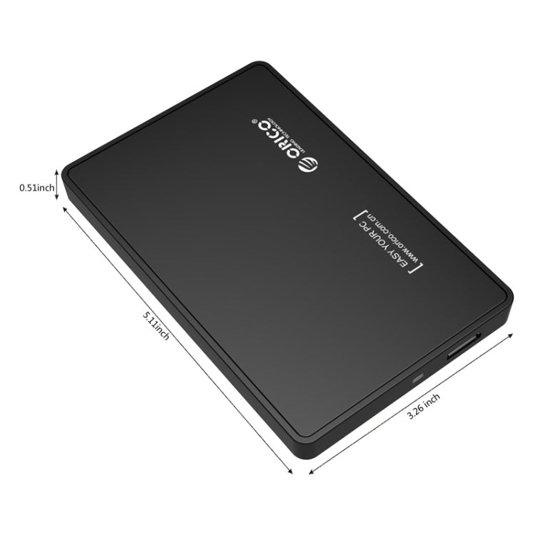 ORICO 2588US3-V1 2.5 inch USB3.0 Hard Drive Enclosure(Black) - HDD Enclosure by ORICO | Online Shopping South Africa | PMC Jewellery | Buy Now Pay Later Mobicred