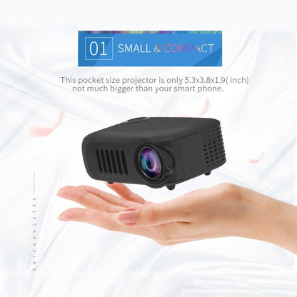 A2000 Portable Projector 800 Lumen LCD Home Theater Video Projector, Support 1080P, US Plug (Orange) - LED Projector by PMC Jewellery | Online Shopping South Africa | PMC Jewellery | Buy Now Pay Later Mobicred