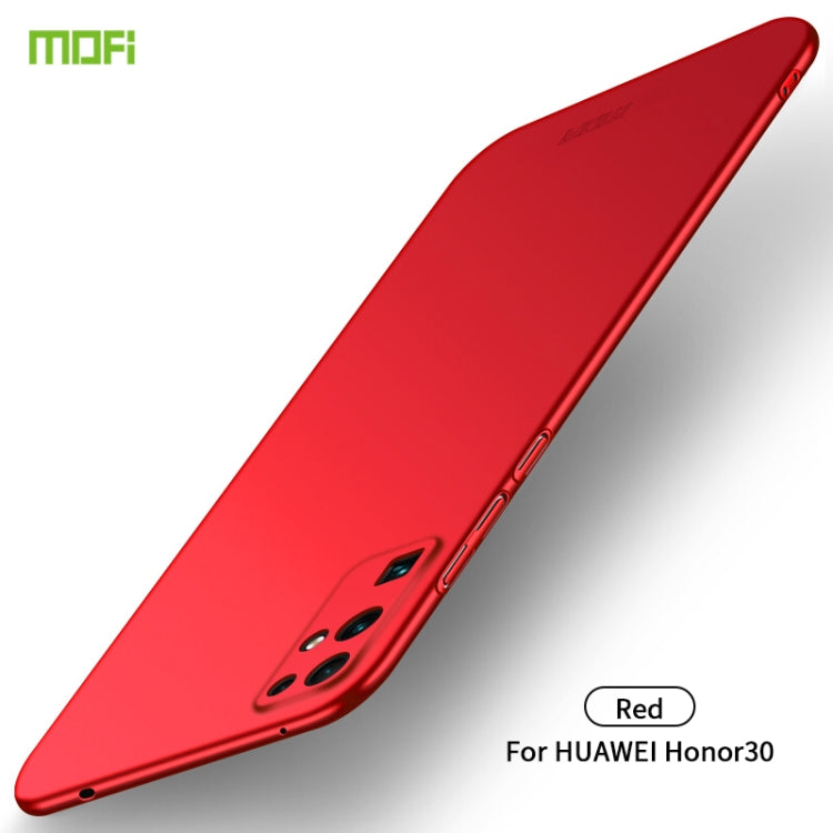 For Huawei Honor 30 MOFI Frosted PC Ultra-thin Hard Case(Red) - Honor Cases by MOFI | Online Shopping South Africa | PMC TechLife | Buy Now Pay Later Mobicred