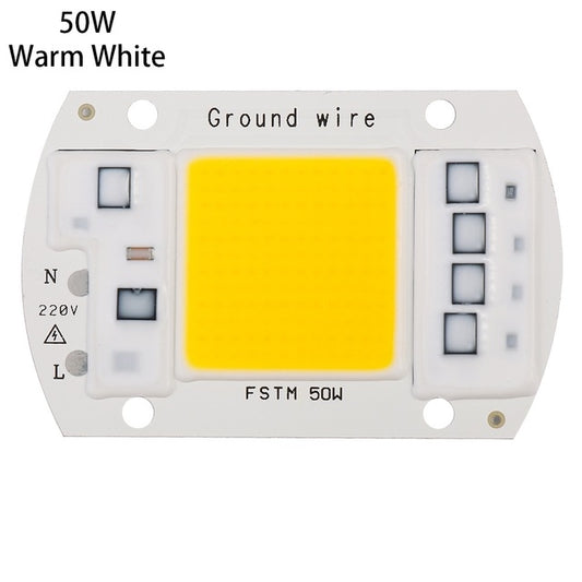 High Power 220V LED FloodlightCool/Warm White COB LED Chip IP65 Smart IC Driver Lamp(50W warm white) - Celling Lights & Chandeliers by PMC Jewellery | Online Shopping South Africa | PMC Jewellery | Buy Now Pay Later Mobicred