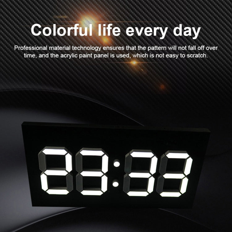 Creative Wall Clock Alarm Clock Simple Remote Control Perpetual Calendar Electronic Clock US Plug, Style:Single-sided Remote Control(Red Font) - Wall Clock by PMc TechLife | Online Shopping South Africa | PMc TechLife | Buy Now Pay Later Mobicred