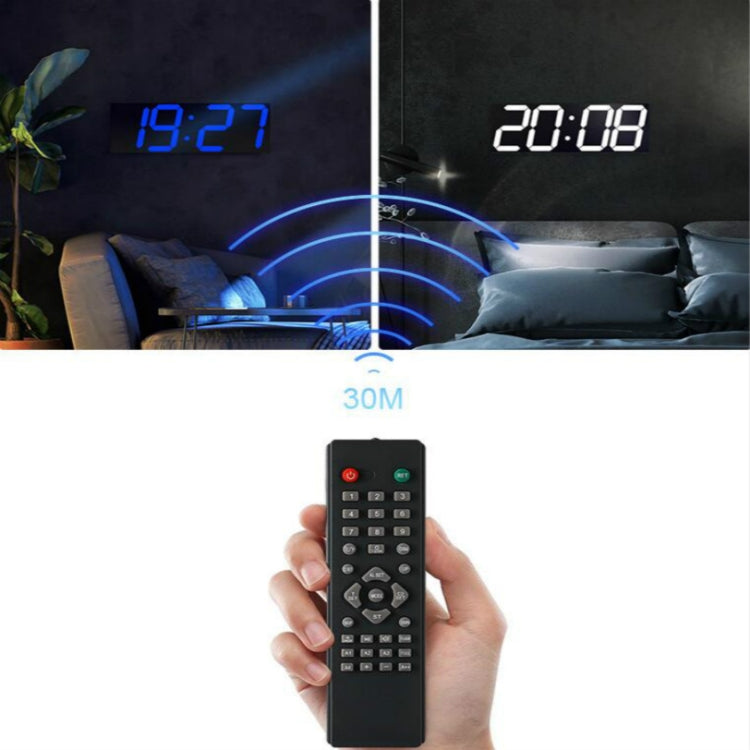 Wall Sticker LED Wall Clock Decorative Clock Creative Acrylic Mirror Clock US Plug, Style:Remote Version Sealed Box(White Font) - Wall Clock by PMc TechLife | Online Shopping South Africa | PMc TechLife | Buy Now Pay Later Mobicred