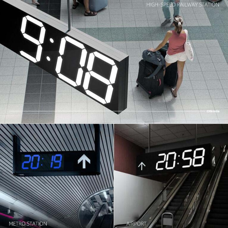 Wall Sticker LED Wall Clock Decorative Clock Creative Acrylic Mirror Clock US Plug, Style:Remote Version Sealed Box(Green Font) - Wall Clock by PMc TechLife | Online Shopping South Africa | PMc TechLife | Buy Now Pay Later Mobicred