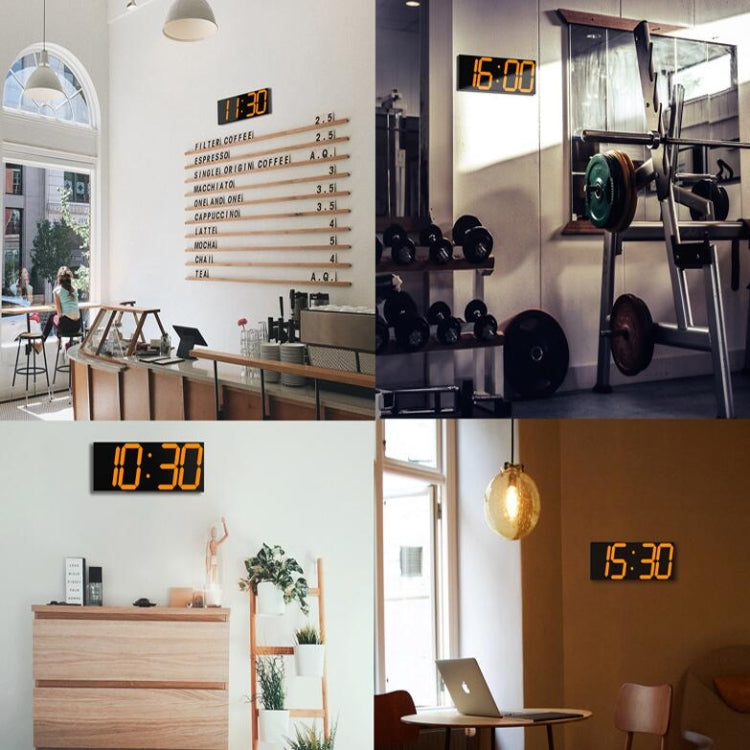 Wall Sticker LED Wall Clock Decorative Clock Creative Acrylic Mirror Clock US Plug, Style:Remote Version Sealed Box(Gold Font) - Wall Clock by PMc TechLife | Online Shopping South Africa | PMc TechLife | Buy Now Pay Later Mobicred