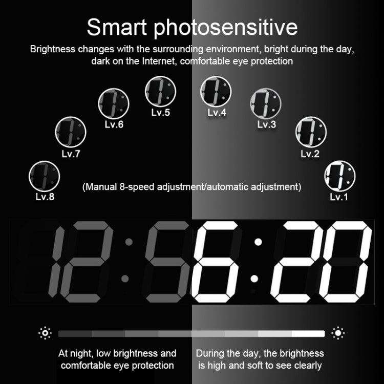 Multifunctional LED Wall Clock Creative Digital Clock, Style:Hollow Remote Control(Red Font) - Wall Clock by PMc TechLife | Online Shopping South Africa | PMc TechLife | Buy Now Pay Later Mobicred