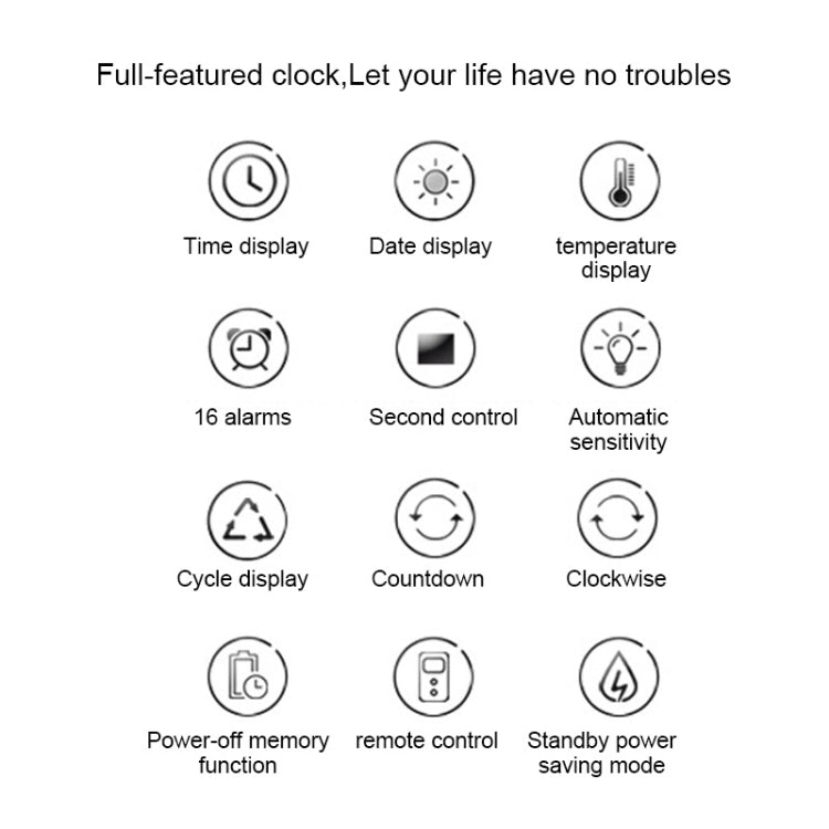 Multifunctional LED Wall Clock Creative Digital Clock, Style:Sealed Box Remote Control(Blue Font) - Wall Clock by PMc TechLife | Online Shopping South Africa | PMc TechLife | Buy Now Pay Later Mobicred