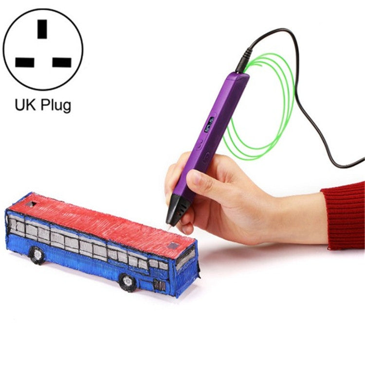 RP800A Childrens Educational Toys 3D Printing Pen, Plug Type:UK Plug(Purple) - 3D Printer by PMC Jewellery | Online Shopping South Africa | PMC Jewellery | Buy Now Pay Later Mobicred