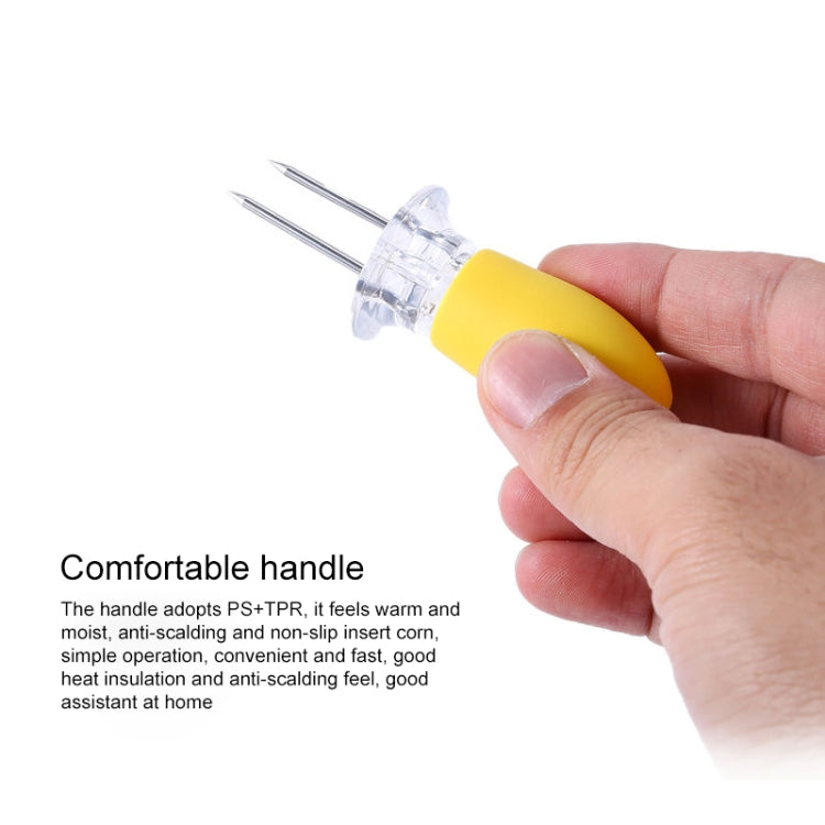 5 Pairs Outdoor BBQ Stainless Steel Corn Fork Fruit Fork Corn Device(Blue) - Gadgets by PMC TechLife | Online Shopping South Africa | PMC TechLife | Buy Now Pay Later Mobicred