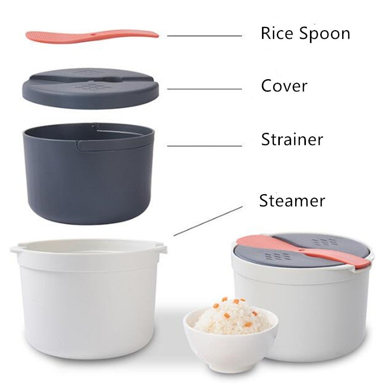 Kitchenware Microwave Oven Utensils Rrice Cooker Heating Steamer Pot Steamed Rice Box(Forest Green) - Cooking Tools by PMC TechLife | Online Shopping South Africa | PMC TechLife | Buy Now Pay Later Mobicred