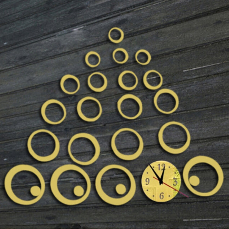 Wall Clock 3D Three-dimensional Acrylic Fashion Mirror Wall Stickers Clock DIY Circle Combination Decorative Clock(Black) - free shipping - PMc TechLife - Order now!