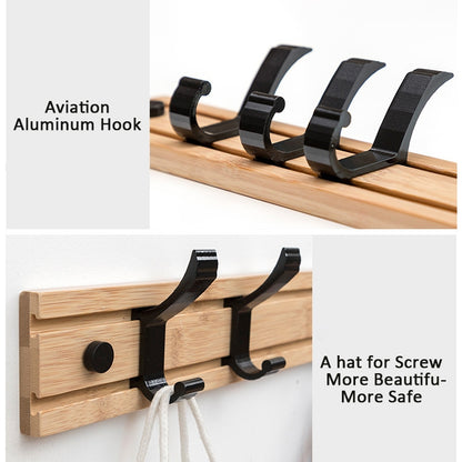 Fashion Wooden Free Punching Hook Coat Rack Hanger Hook for Bedroom Living Room or Wardrobe, Size:3 Hooks - Shelf & Hooks by PMC Jewellery | Online Shopping South Africa | PMC Jewellery | Buy Now Pay Later Mobicred