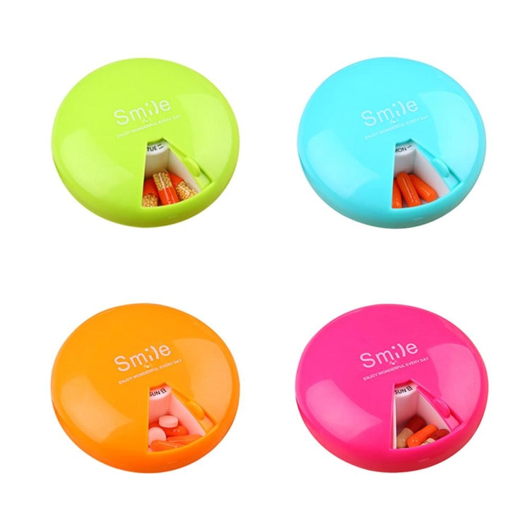 Portable 7 Days Drugs Pill Container Rotation Pillbox(Blue) - free shipping - PMC TechLife - Order now!
