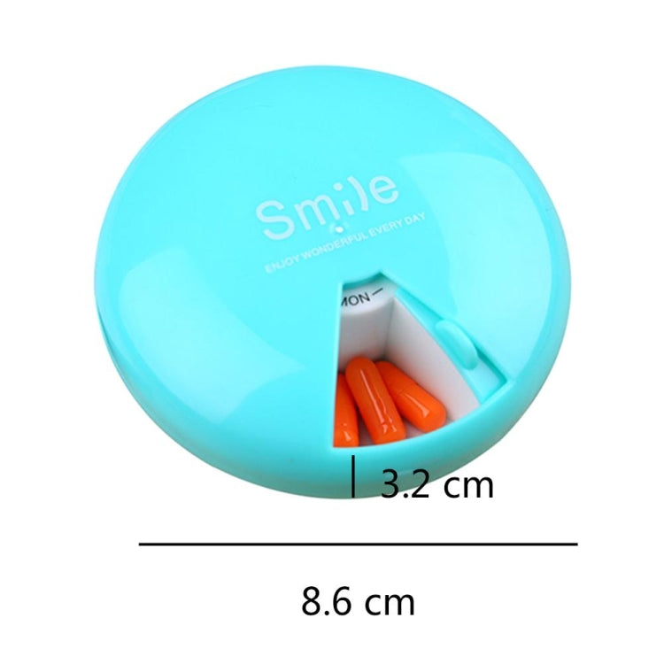 Portable 7 Days Drugs Pill Container Rotation Pillbox(Blue) - free shipping - PMC TechLife - Order now!
